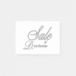 Elegant Silver Script Professional Post-it Notes Klebezettel