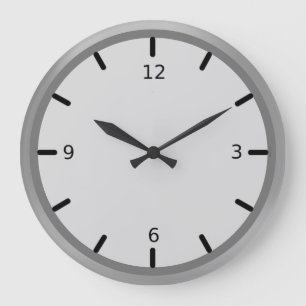 Elegant Silver Shades Große Wanduhr