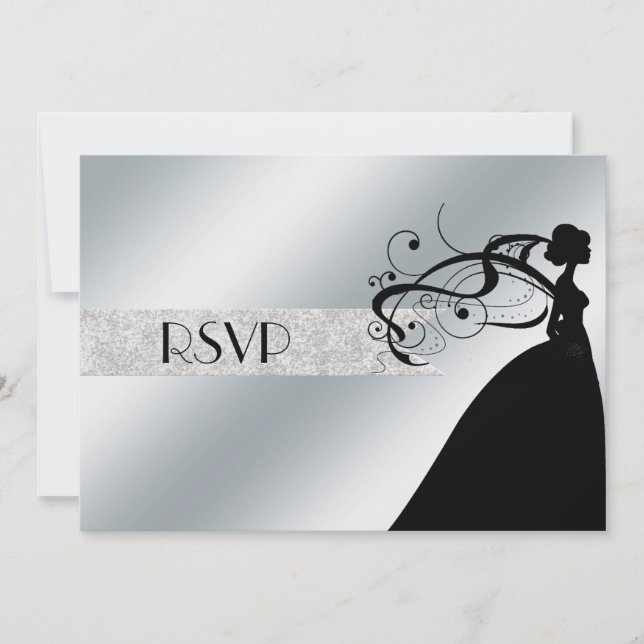 Elegant Silver UAWG Einladung (Vorderseite)