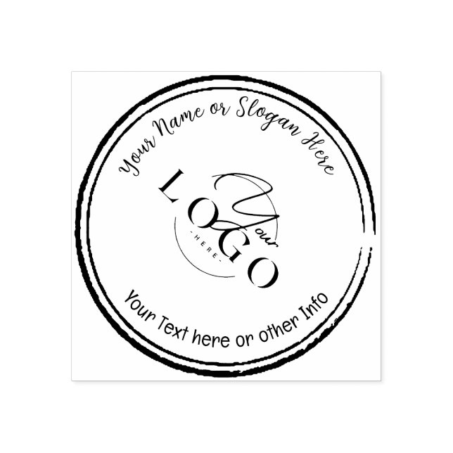 ELEGANT & SIMLPY | Benutzerdefiniertes Firmenlogo Gummistempel (Prägung)