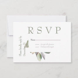 Elegant simpel RSVP karte