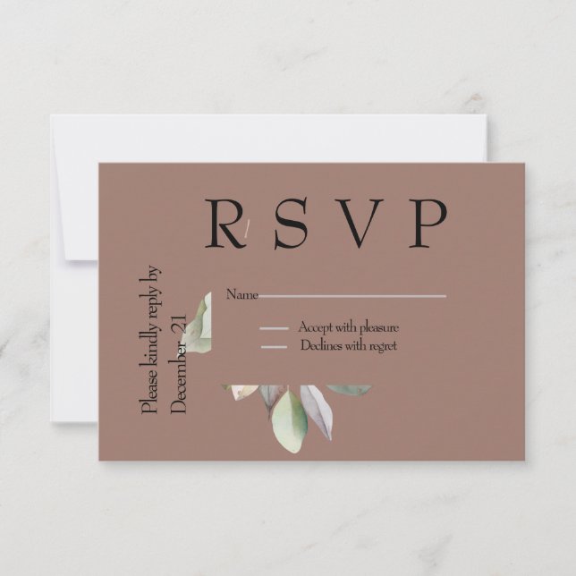 Elegant simpel RSVP karte (Vorderseite)