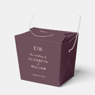 Elegant Simple Cherry Lacquer, Monogram Wedding Geschenkschachtel