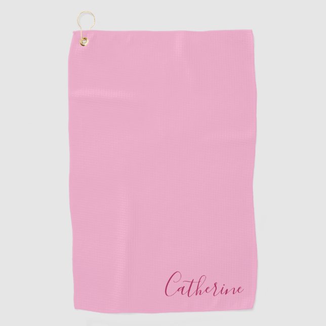 Elegant Simple Classy Modern Monogrammed Girly Golfhandtuch (Vorderseite)
