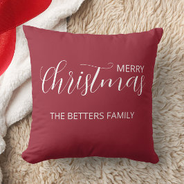 Elegant Simple Clean Mattiert Berry Weihnachten Kissen