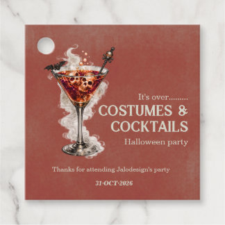 Elegant Simple Costumes Cocktails Halloween Party Geschenkanhänger