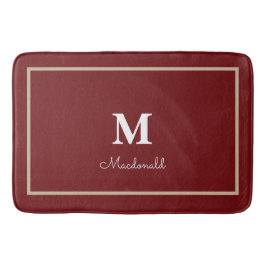 Elegant Simple Custom Monogram Badematte