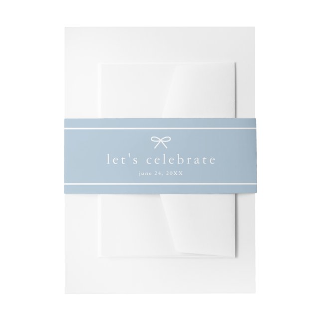 Elegant Simple Dusty Blue Boys Baby Shower Einladungsbanderole (Vorderseite Beispiel)