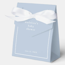 Elegant Simple Dusty Blue Boys Baby Shower Geschenkschachtel