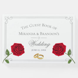 Elegant Simple Floral Classic Wedding Gästebuch