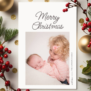Elegant Simple Foto Frohe Weihnachten