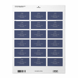 Elegant Simple Future Dusk mit Monogram Wedding Adressaufkleber