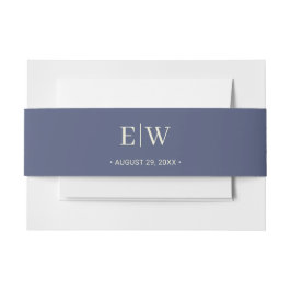 Elegant Simple Future Dusk mit Monogram Wedding Einladungsbanderole