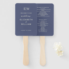 Elegant Simple Future Dusk mit Monogram Wedding Fächer