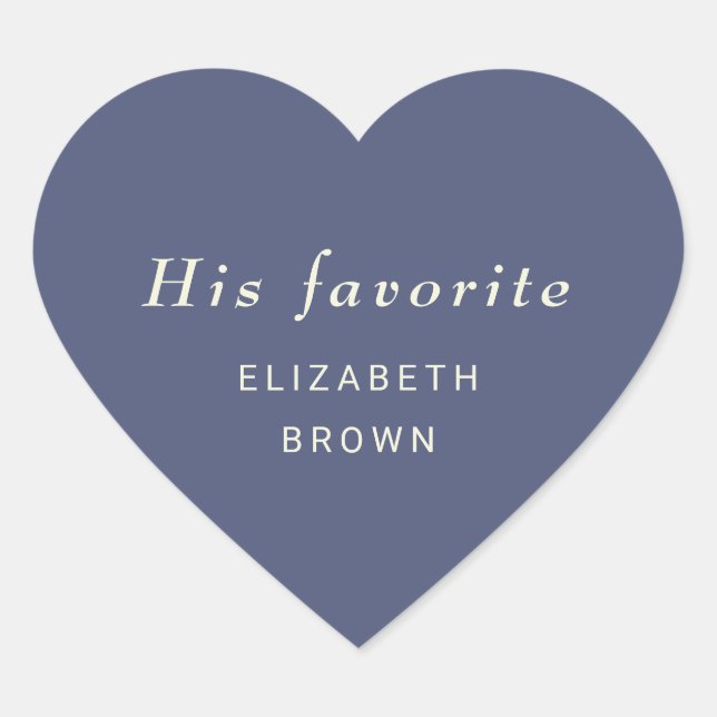 Elegant Simple Future Dusk mit Monogram Wedding Herz-Aufkleber (Vorderseite)
