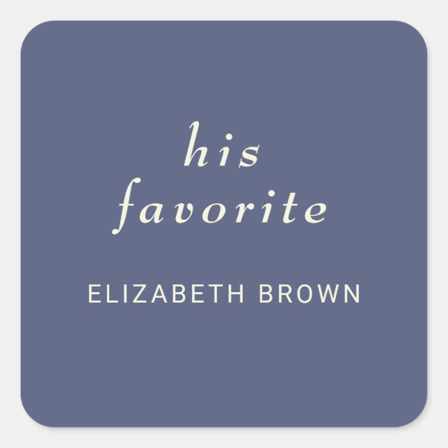 Elegant Simple Future Dusk mit Monogram Wedding Quadratischer Aufkleber (Vorderseite)