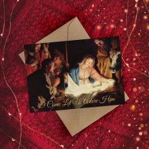 Elegant Simple Gold Nativity Religiöse Weihnachten