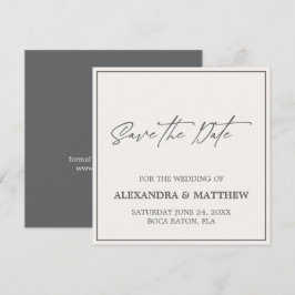 Elegant Simple Gray Typografy Save The Date