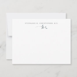 Elegant Simple Greenery Personalisiert Stationery Mitteilungskarte