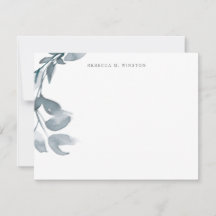 Elegant Simple Greenery Personalisiert Stationery