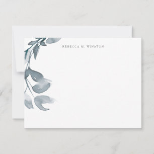 Elegant Simple Greenery Personalisiert Stationery Mitteilungskarte