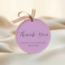 Elegant Simple Lilac Lila Wedding Vielen Dank