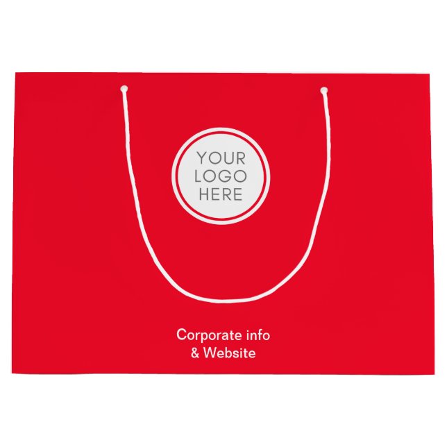 Elegant Simple Logo Red Große Geschenktüte (Vorderseite)