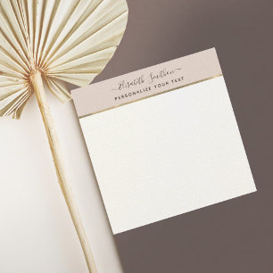 Elegant Simple Minimal Taupe Personal Stationery Mitteilungskarte