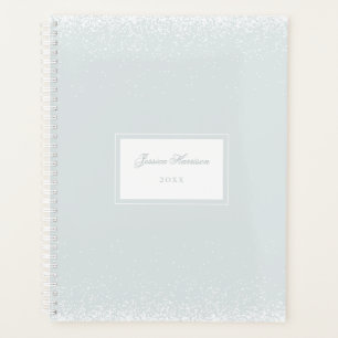 Elegant Simple Monogram Gray White Confetti Big Planer