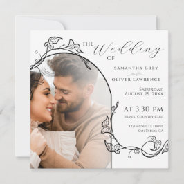 Elegant Simple Photo Wedding Invitation Save The Date