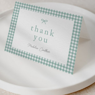 Elegant Simple Sage Green Baby Shower Dankeskarte