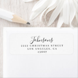 Elegant Simple Script Family Return Address