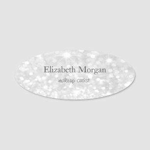 Elegant Simple Silver Namensschild