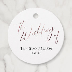 Elegant Simple The Wedding of Rose Gold Typografy Geschenkanhänger
