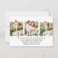 Elegant Simple Typografy Couple Foto Collage