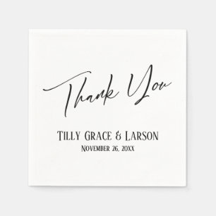 Elegant Simple Typografy Vielen Dank Serviette