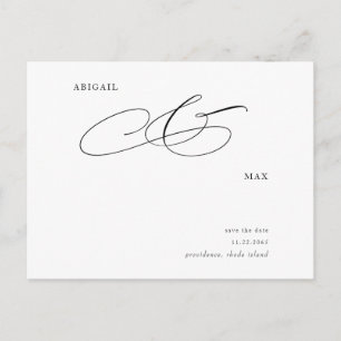 Elegant Simple Wedding Save the Date Announcement Postkarte