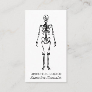 Elegant Skeleton orthopädische Ärztin modelliert K Visitenkarte