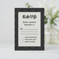 Elegant Skeletons Wedding RSVP