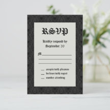 Elegant Skeletons Wedding RSVP