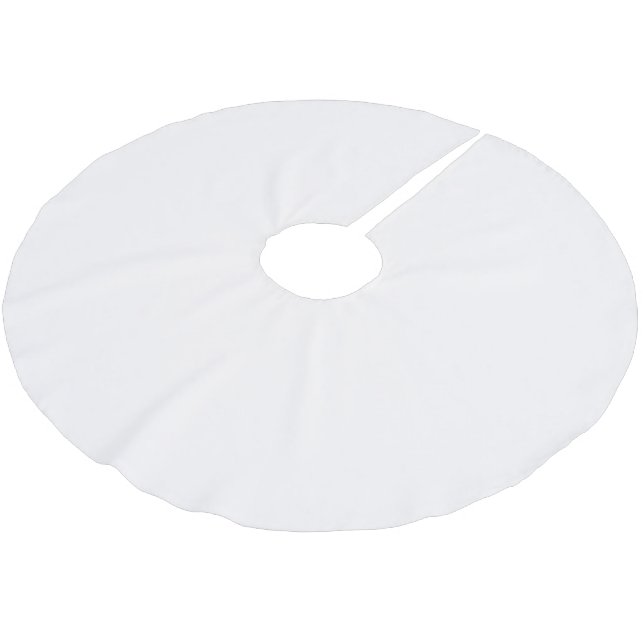 Elegant Snow White Tree Skirt for Festive Decor Polyester Weihnachtsbaumdecke (Schrägansicht)