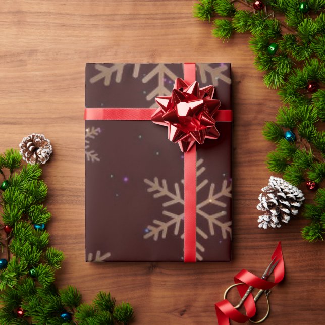 Elegant Snowflake Christmas Wrappin Geschenkpapier (Feiertagsgeschenk)
