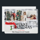 Elegant Snowman Joy Christmas Family Foto Collage Feiertagskarte<br><div class="desc">Elegant Snowman Joy Christmas Family Foto Collage</div>