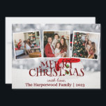 Elegant Snowman Joy Christmas Family Foto Collage Feiertagskarte<br><div class="desc">Elegant Snowman Joy Christmas Family Foto Collage</div>