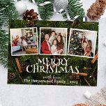 Elegant Snowman Joy Christmas Family Foto Collage Folien Feiertagskarte<br><div class="desc">Elegant Snowman Joy Christmas Family Foto Collage</div>