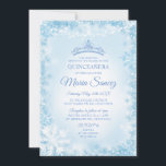 Elegant Soft Blue & String Light Mis Ruhige Lage Einladung<br><div class="desc">Elegant Soft Blue & String Light Mis Ruhige Einladung</div>