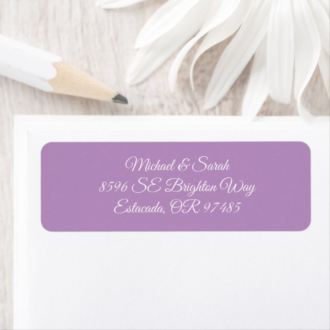 Elegant Soft Pastel Purple Return Address (Insitu)