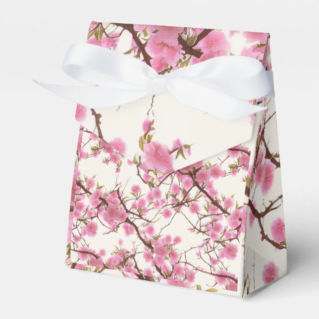 Elegant Soft Pink Cherry Blossom Florals Geschenkschachtel (Vorderseite)