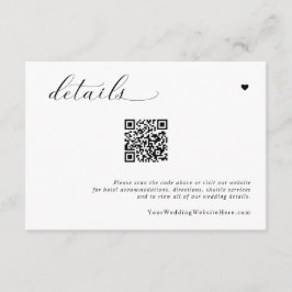 Elegant Soft Simple Modern Wedding Details Begleitkarte