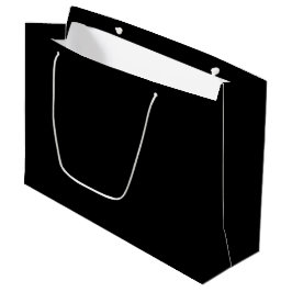 Elegant Solid Black Große Geschenktüte